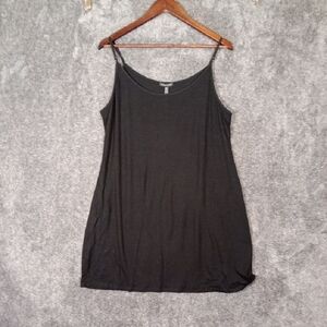 Eileen Fisher Black Jersey Viscose Spagetti Strap Top Tank Womens Xl